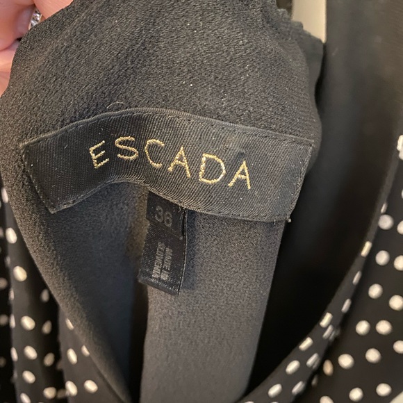 ESCADA 100% Silk Polka Dot Wrap Dress Y2K Vintage Size Eur 36 - Picture 4 of 11